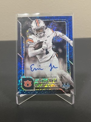 2025 Bowman U University Chrome Auto Eric Singleton Blue Mini-Diamond /150