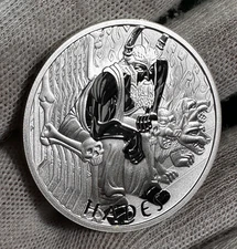 2021 “HADES” 1 OZ SILVER COIN “GODS OF OLYMPUS” TUVALU .9999 FINE
