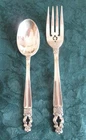 Gorham Sterling Silver Hispana Teaspoon and Salad Fork Lot  2 Hallmark Flatware