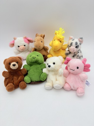 Aurora Palm Pals Lot Bean Bag Chunky Shelf Sitter Farm Animals colorful 8 PCS