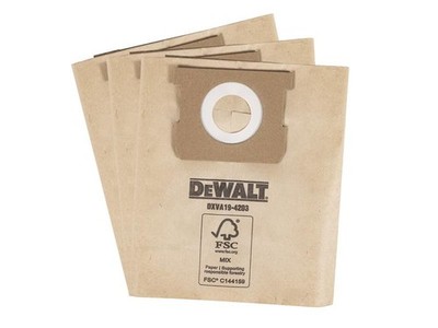 DEWALT DXVA19-4203 Staubsauger Staubbeutel 3er Pack Für DXV23GA DWV194203