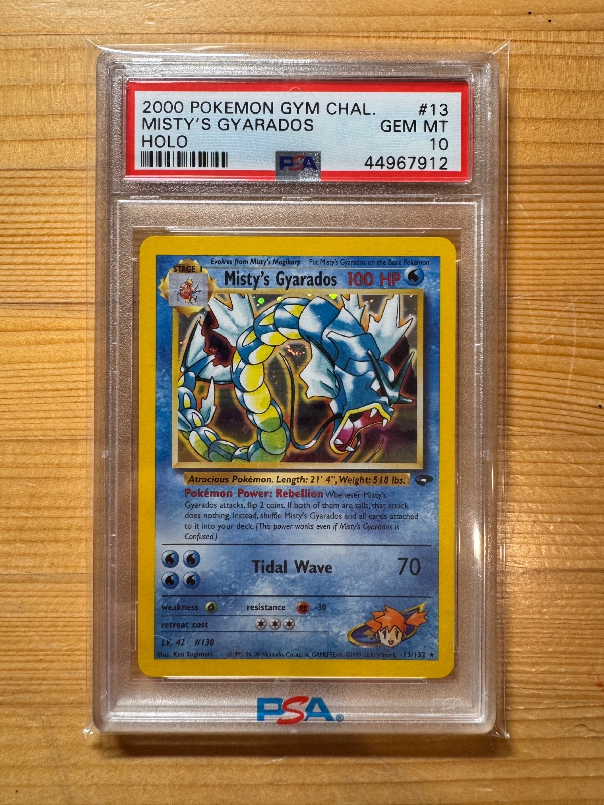 Pokemon Misty's Gyarados Gym Challenge Unlimited Holo Rare #13 PSA 10 POP 156