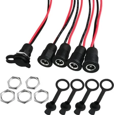 5Pcs 10A DC-099 Power Jack Cord Socket Threaded Female Mount Connector Adapter w