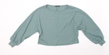 Womens UK Size XS SheIn Green Pullover Sweatshirt