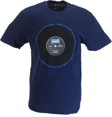 Offiziell lizenzierte Oasis Blue Live Forever Herren-T-Shirts