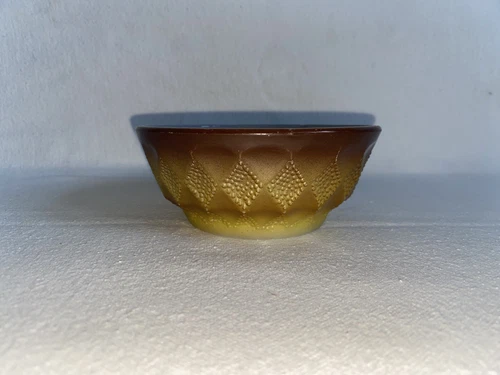 Vintage Mid-Century FIRE KING~Kimberly Diamond~Brown/Yellow~Cereal Bowl ~ 5" Dia
