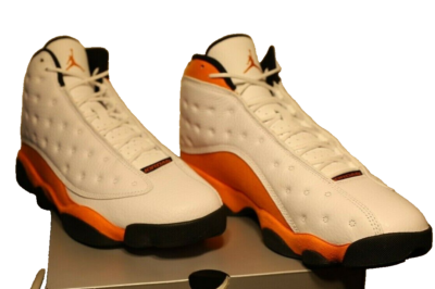Air Jordan 13 starfish size 10 Nike Air Jordan 13 Retro Starfish Black White Orange 414571  main image 4
