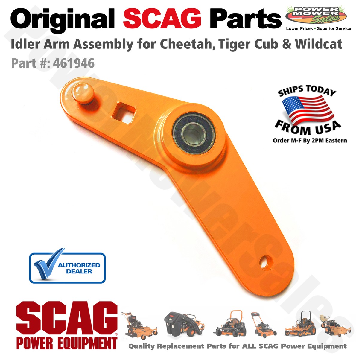 Genuine OEM Scag Idler Arm Assembly for Lawn Mowers, SCZ48V-25CV