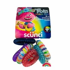 Scunci Trolls World Tour Spirals - Glow in the Dark Hair Charms 6 Pieces