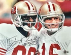 Jerry Rice Signed 11x14 Photo SF 49ers w/ Joe Montana Autograph Beckett BAS HOLO