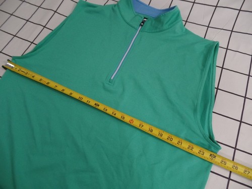 FOOTJOY Size LARGE Mens 1/4 Zip Performance Golf Vest GREEN - Picture 4 of 8