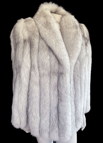 Norweger Fuchs Pelzmantel, elfenbein Braut Bolero Jacke, braun weiß Winter Hochzeit