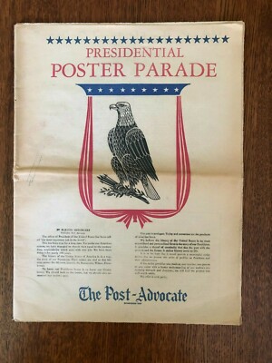 Vintage Presidential Poster Parade: 'The Post Advocate'. Washington-Nixon -12X15