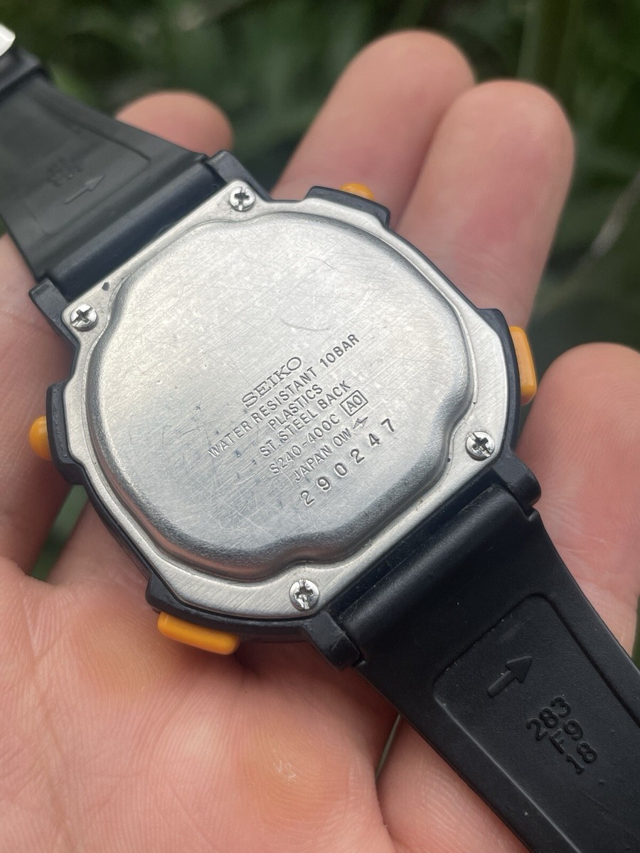 1980s Seiko Pulse Meter Quartz Watch - Ref. S240 400C | eBay