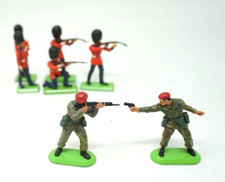 Lot of 7 Britain's Super Deetail British Red Berets Royal Guard Toy Soldiers