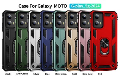 Shockproof Hard Phone Case With Ring Kickstand For Motorola Moto G71 51 G Stylus