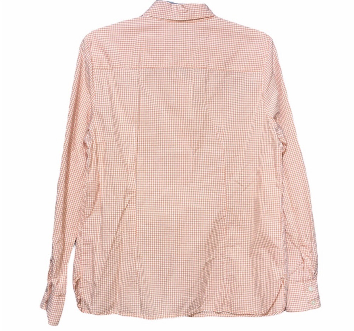 Gap Orange plaid button down collar top - image 2