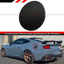 For 2024-2025 Ford Mustang S650 Carbon Fiber Add-On Gas Fuel Tank Door Cover Cap