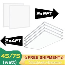 2x2 FT LED Flat Panel Troffer Light,2x4 FT Recessed Back-Lit Drop Ceiling Lights