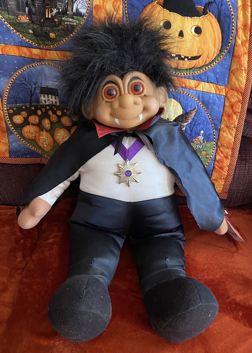 Vintage Russ Troll Doll FANG Dracula RARE Vampire Halloween XL 27