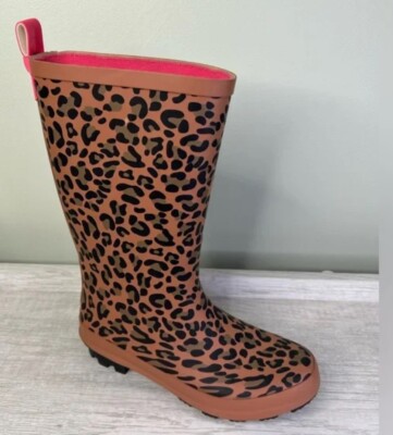 Cat n Jack Rain Boots Leopard Animal Print size Womens Boots