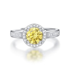 Canary Yellow Diamond Adjustable Ring 1 Carat by Cassandra Company