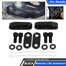 CNC Black Handlebar Clamps Risers Adapter For Honda Goldwing 1800 Left+Right