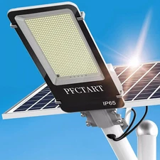 Super Bright 9000W Commercial LED Solar Street Light Dusk To Dawn Yard Road Lamp