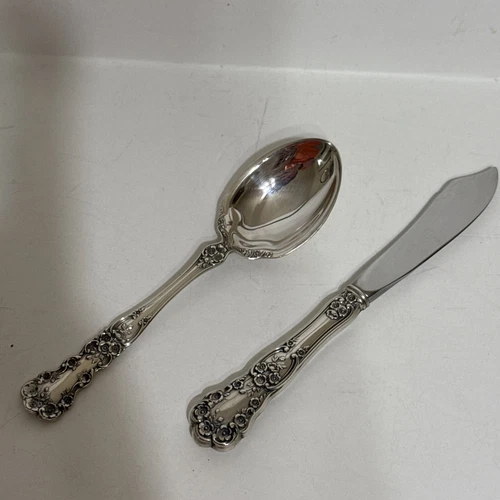 Gorham Buttercup Sterling Silver Master Butter Knife Sugar Spoon No Monogram