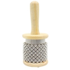 Wooden Cabasa Pop Hand Shaker Percussion Instrument with Metal Beads Small Size