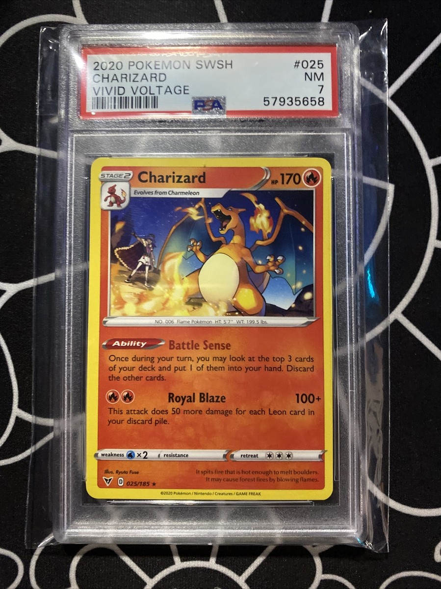 Charizard (Leon Art) Non-Holo Rare 025/185 SWSH Vivid Charizard (Leon Art) Non-Holo Rare 025/185 SWSH Vivid
