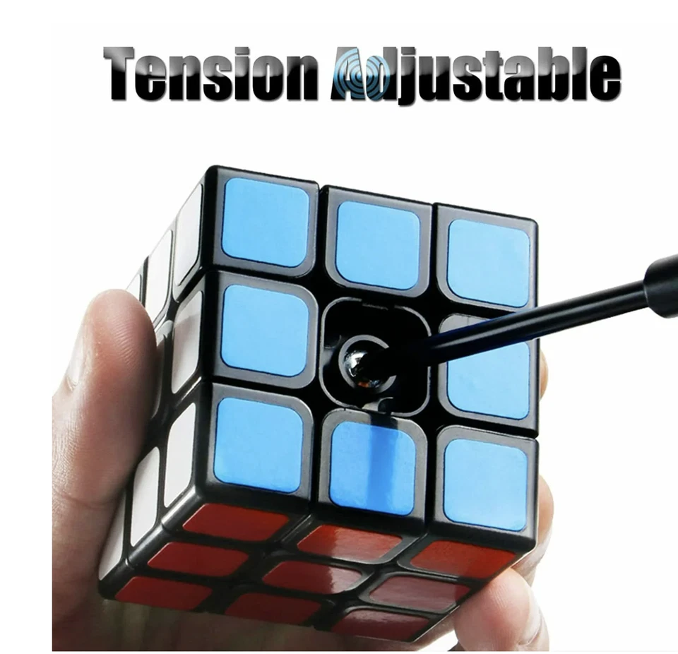 Cubo de velocidad 3x3 cubo mágico de giro suave 3x3x3 rompecabezas rompecabezas cubo pegatina Foto 3 de 4