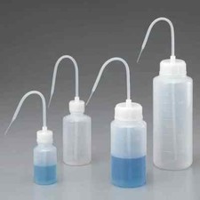 1pcs Plastic Squeeze Bottle Wash Elbow Rinse Bottle Red White Tipped with Scale