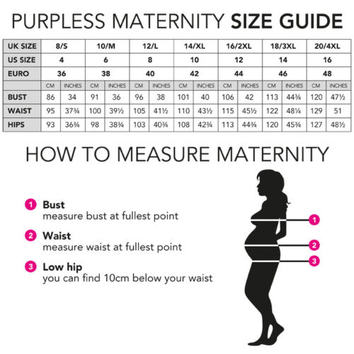 Purpless Maternity Women's 3/4 Sleeve Pregnancy V-Neck Formal Dress Top D4400 - Picture 2 of 27