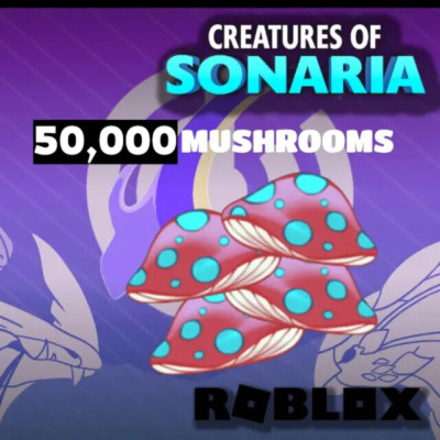 [  ONLINE] Creatures of Sonaria COS 50000 Mushrooms (50K Shrooms)  Fast Send 