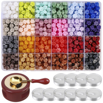 600 PCS SEALING WAX BEADS FOR SEAL STAMP ENVELOPE Wax Spoon Candle Wax Seal Kit