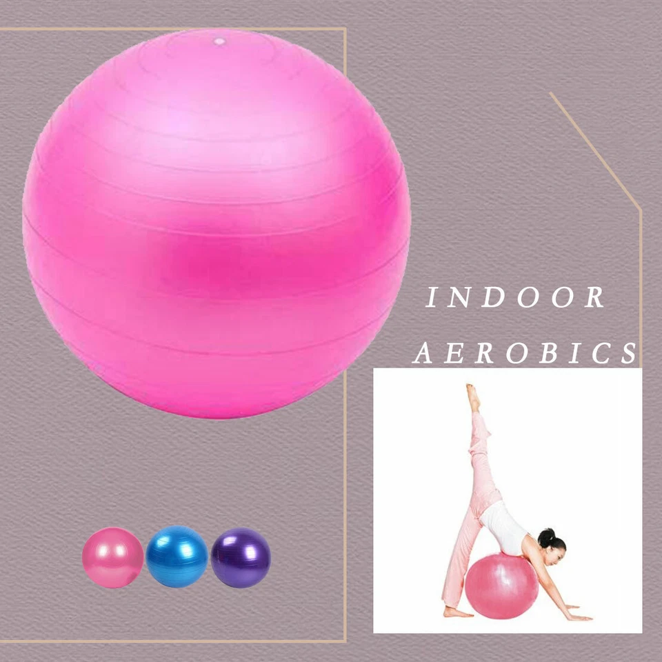 Sitz Gymnastik Ball Fitness mit Pumpe elastisches Gummi Sport Rücken Pezzi Yoga - Bild 1 von 4