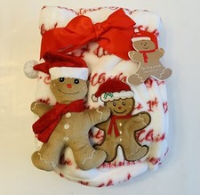 Gingerbread Man Baby 1st Christmas Blanket Set