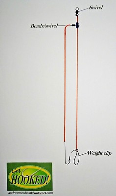  circle hook 4 X Meeresangeln Long Cast Rig No 7/0 