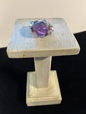 Vintage Beaded Ring-with Adjustable stretch band-size 7