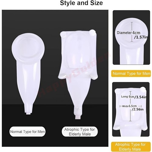 Portable Male Urinal Wearable Anti-Leakage Collection System Dual-Capacity Bags - Picture 3 of 16