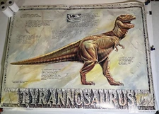 ROLLED 1989 TYRANNOSAURUS REX DINOSAUR 22X30 POSTER PIONEER PRODUCTIONS