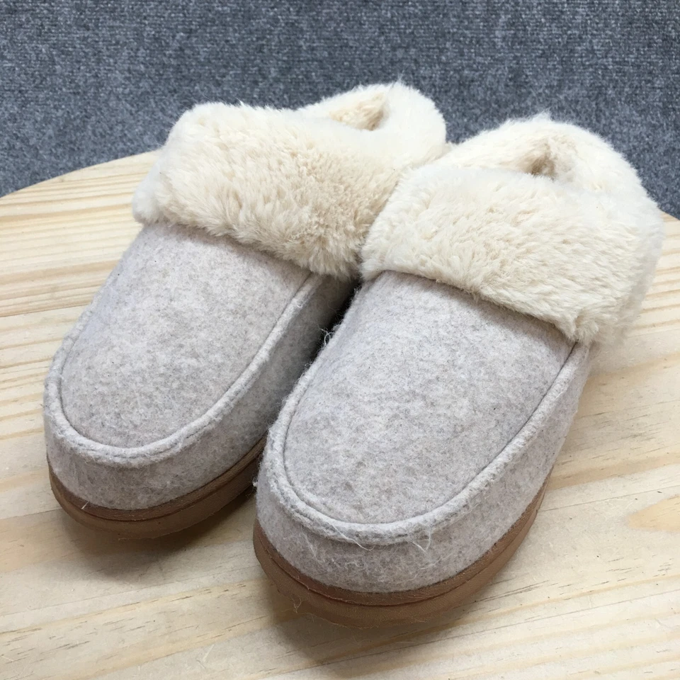 Zapatillas Dearfoams para mujer XLarge11-12 informales sin cordones sin usar, en caja, zuecos de tela gris Foto 3 de 4