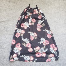 Timing Dress Womens Small Black A-line Sleeveless Tank Pleated Floral Ladies