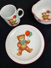 REUTTER Teddy Bear Dish Set Porcelain Vintage  Child Bowl Plate & cup Germany — photo 3
