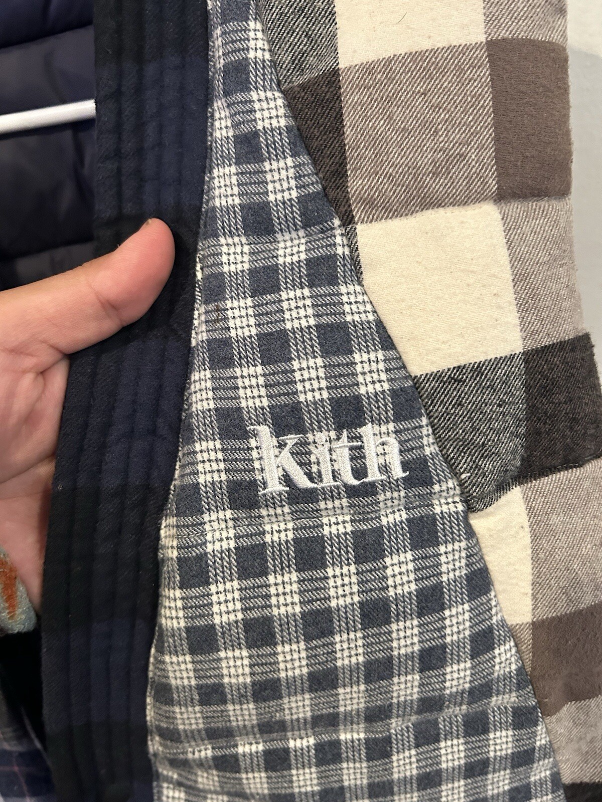 Kith Charlton Plaid Patchwork Puffer Reversible Q… - image 2