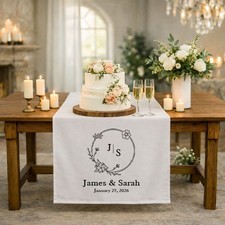 Personalized Table Runner, Custom Table Runner, Wedding Gift, Bridal Shower Gift