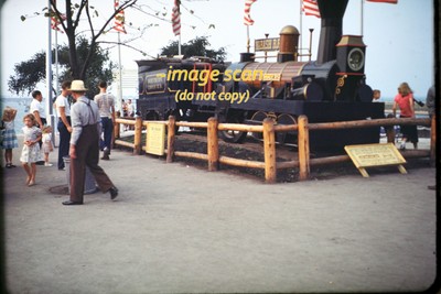 1940er Kodachrome Dia, Chicago Railroad Fair Wabash Rogers Lokomotive v5a