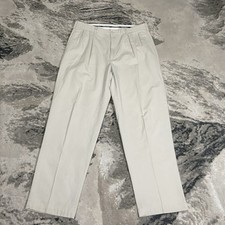 90s VTG Polo Ralph Lauren Polo Golf Pleated Chino Pant USA Ivory 36x31 Preppy