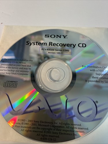 Sony VAIO 6 disc System Driver Application Recovery - Picture 5 of 8